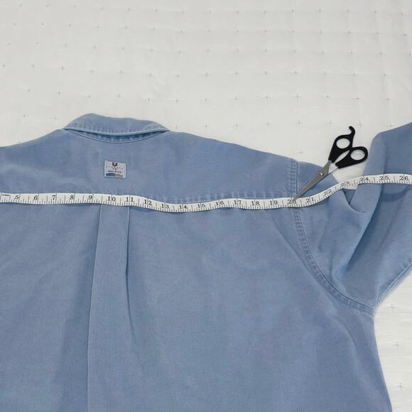 Tyndale FR Shirt Men's XL | Blue | Long Sleeve Button Down Workwear | EUC - Picture 11 of 12